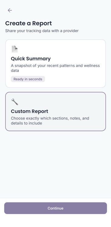 A PDF report generated by Penny — bathroom summary, episode count, and wellness trends across a date range